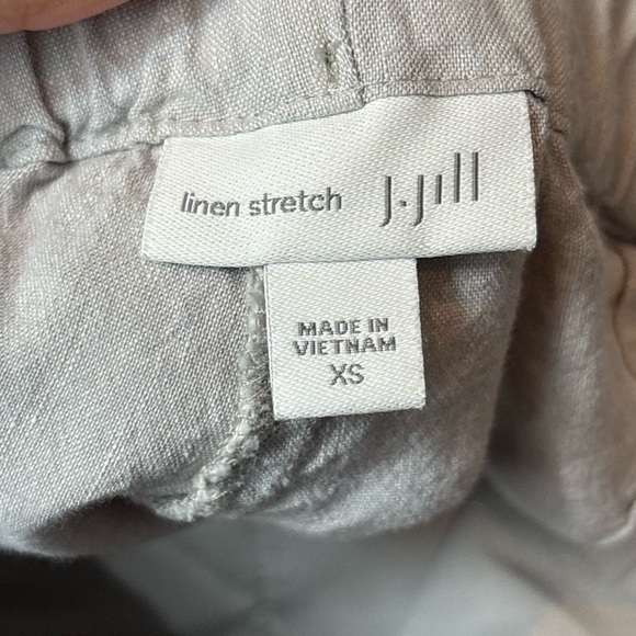 J. Jill Linen Stretch Pants Gray Cropped Pull-On Comfort Lightweight Size Xs 30 - Picture 2 of 16